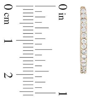 0.50ctw Diamond Hoop Earrings in 14k Yellow Gold