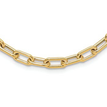 14K Yellow Gold Polished Fancy Toggle Link Necklace