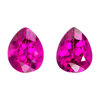 Rubellite Tourmaline 8.0x6.3mm Pear Shape Matched Pair 2.47ctw