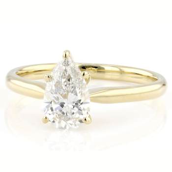 Lab-Grown Diamond Pear Shape Solitaire Ring In 14K Gold 1.10ct