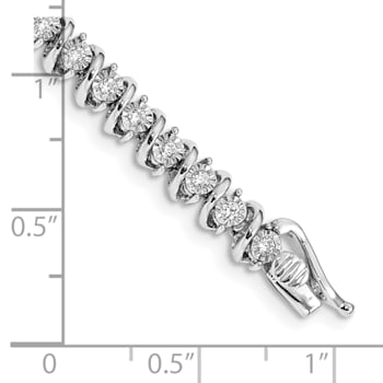 14K White Gold Lab Grown Diamond VS/SI GH, Bracelet