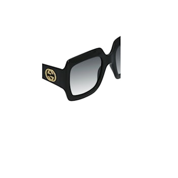 Gucci Oversize Black Square Grey Gradient 54mm Women's Sunglasses
GG0053SN 001
