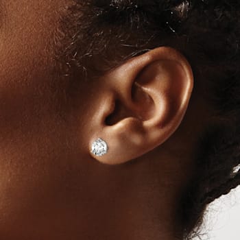 14K Yellow Gold Lab Grown Diamond 3/4ctw VS/SI GH Screw Back 3-Prong Earrings