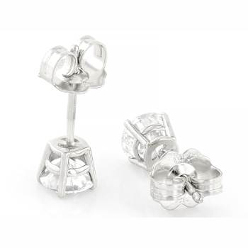 Lab-Grown Diamond Stud Earrings In 14K White Gold 0.75ctw