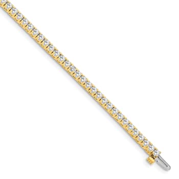 14K Yellow Gold Lab Grown Diamond VS/SI GH, Tennis Bracelet