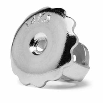 White Cubic Zirconia 14k White Gold Single Stud With Velvet Gift Box 1.30ctw