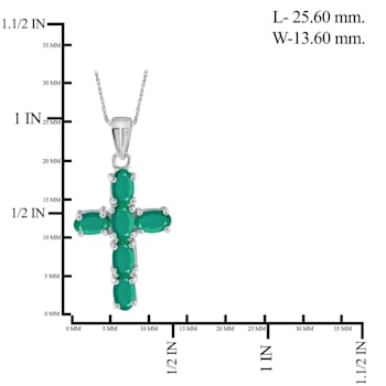 Green Emerald Rhodium Over Sterling Silver Pendant with Chain 1.80ctw