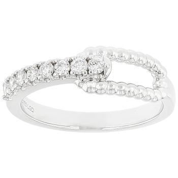 Polished Lab-Grown Diamond Band Ring 0.25ctw In Sterling Silver