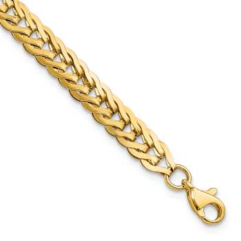 14k Yellow Gold 5.3mm Polished Fancy Link Bracelet