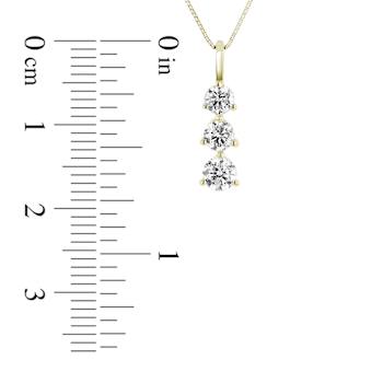 0.50ctw Diamond 3 Stone Pendant 14k Yellow Gold