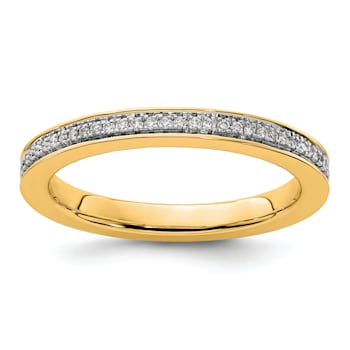 14K Yellow Gold Stackable Expressions Diamond Ring 0.096ctw
