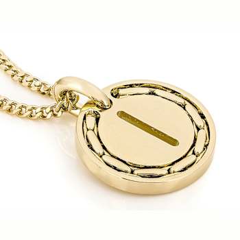 Cardano Initial I Pendant Necklace In 18K Gold Over Bronze