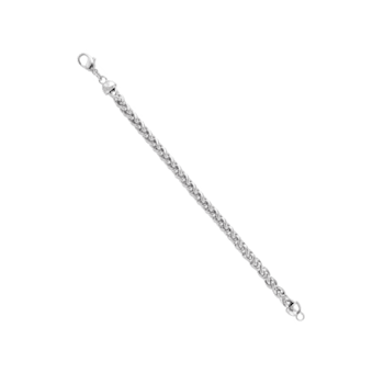 Sterling Silver Solid Wheat 8 Inch Bracelet