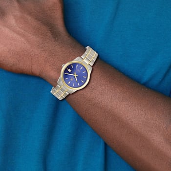 Men's Charles Hubert Two-Tone Titanium 40mm Blue Dial Watch