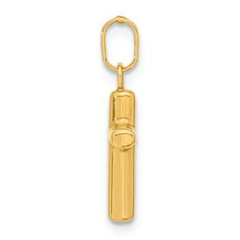 14k Yellow Gold 3D Reversible Cross Pendant