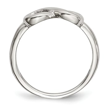 Stainless Steel Polished Infinity Symbol Ring