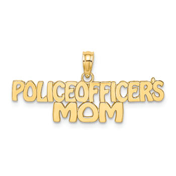 14k Yellow Gold Police Officer's Mom pendant