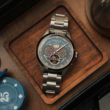 Thomas Earnshaw Baron Grand Date Calendar Open Heart Automatic