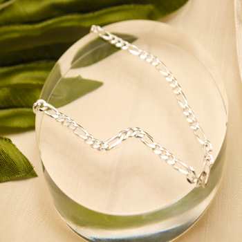 Figaro Chain Necklace In Sterling Silver