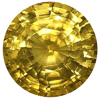 Yellow Sapphire Loose Gemstone 12.7mm Round 11.51ct