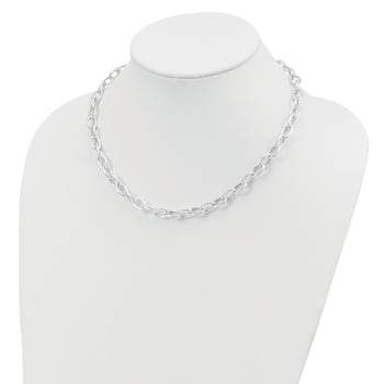 Sterling Silver Open Link Cable 8.50mm Necklace