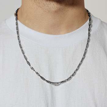 Robert Alton Men's Mariner Link Chain Necklace 2.4mm In Stainless Steel
24 Inch