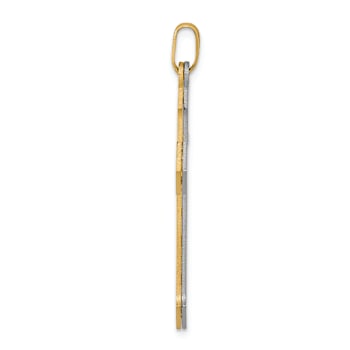 14k Two-tone Gold Passion Cross Pendant