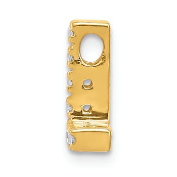 10k Yellow Gold 0.08 cttw Diamond Letter L Initial Charm