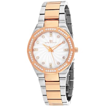 Oceanaut Women's Athena White Dial, Silver-tone/Rose Stainless Steel Watch