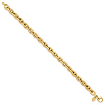 14K Yellow Gold Polished Fancy Link Bracelet