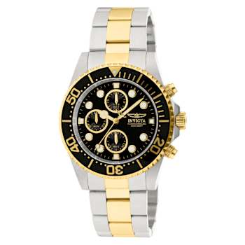 Invicta Pro Diver 43mm Black Dial Stainless Steel Band Quartz Watch