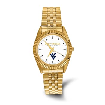LogoArt West Virginia University Pro Gold-tone Gents Watch