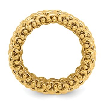 14K Yellow Gold Mesh Ring