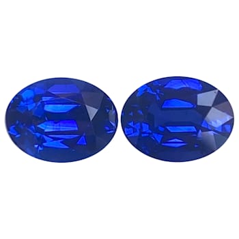 Sapphire 9.70x7.50mm Oval Matched Pair 7.08ctw