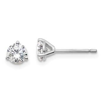 14K White Gold Lab Grown Diamond 2/3ctw VS/SI GH 3 Prong Earrings