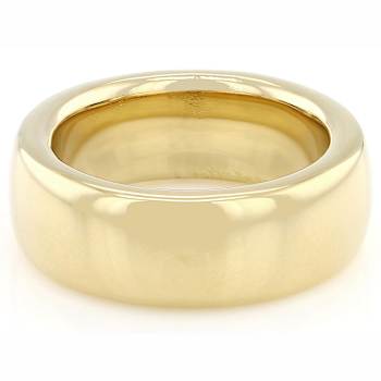 Polished 8mm Comfort Fit Band Ring In 18K Gold Over Bronze
