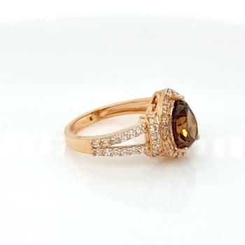 2.01 Ctw Brown Diamond and 0.79 Ctw White Diamond Ring in 14K YG