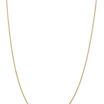 18K Yellow Gold 1mm Solid Diamond-Cut Spiga 16 Inch Chain