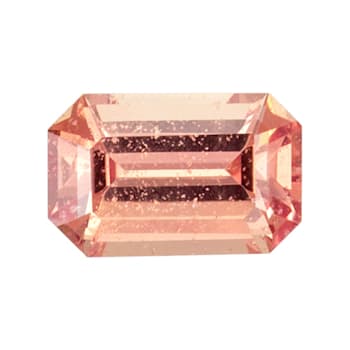 Peach Sapphire Loose Gemstone 5.4x3.5mm Emerald Cut 0.47ct
