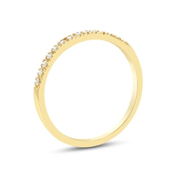 0.45ctw Diamond Stackable Band Ring Set of 3 in 14k Tri Color Gold