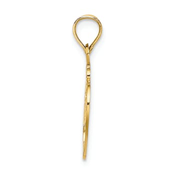14k Yellow Gold #1 Sister in Heart Charm