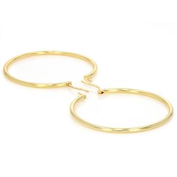 Bold Polished Hoop Earrings In 18K Gold Over Sterling Silver