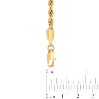 Robert Alton Men's Yellow Rope Chain Necklace 5mm In Ion-Plated
Stainless Steel 24 Inch