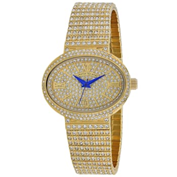 Christian Van Sant Women's Sparkler Yellow Dial, Yellow Stainless Steel Watch