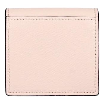 Fendi Calf Leather F Logo Poudre Pink Leather Coin Case