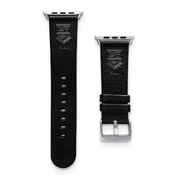 Gametime NHL Los Angeles Kings Black Leather Apple Watch Band (42/44mm
M/L). Watch not included.