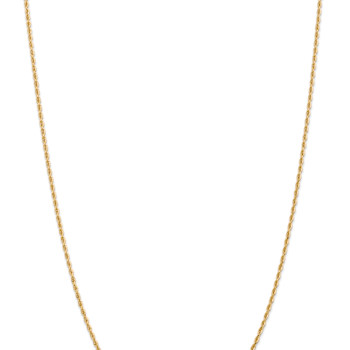 14k Yellow Gold 2mm Solid Diamond-Cut Quadruple Rope 14 Inch Chain