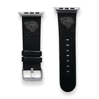 Gametime Jacksonville Jaguars Leather Band fits Apple Watch (38/40mm S/M
Black). Watch not included.