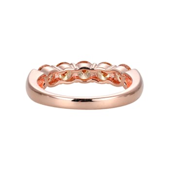 Champagne Cubic Zirconia 18k Rose Gold Over Sterling Silver Ring 2.02ctw