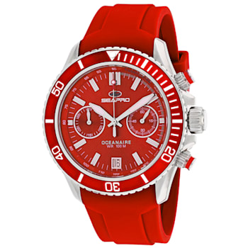 Seapro Men's Thrash Red Dial, Red Bezel, Red Silicone Watch